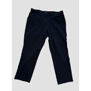 Westbound Chino Pants Woman Size 18W Navy Blue Cotton Dark Straight Leg